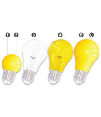 E27 LED Bollamp Geel