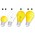 E27 LED Bollamp Geel