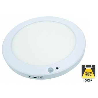 Led Inbouw/Opbouw Downlighter 10w/15w/18w, Ø220mm, 950-1450 Lumen, IP20, Met bewegingssensor, 2 Jaar Garantie