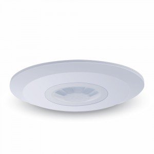 Opbouw Bewegingsmelder Plat, 360 graden, Max. 2000w, Diameter Ø115mm, IP20, 2 Jaar Garantie, foto 2 van 6