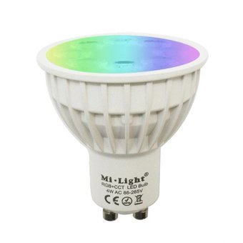 MiBoxer GU10 LED Spot 4w RGB + CCT, Wifi/RF, 270 Lumen, 2 Jaar Garantie