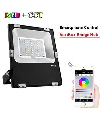 MiBoxer Floodlight 50w RGB + CCT, Wifi/RF, 4200 Lumen, IP65, 2 Jaar Garantie