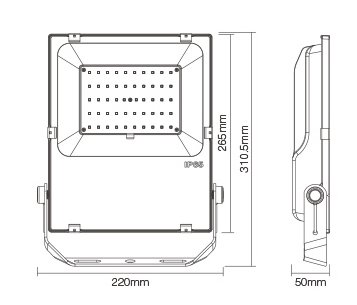 MiBoxer Floodlight 100w RGB + CCT, 2.4 Ghz, 8500 Lumen, IP65, 2 Jaar Garantie - FUTT07, foto 3 van 3