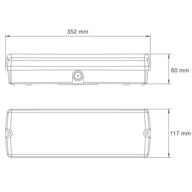 LED Opbouw Noodverlichtingsarmatuur 3w, 185 Lumen, IP65, Met pijlaanduiding, 3 Jaar garantie, foto 4 van 4