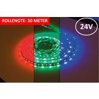 Led Strip ROL 50 Meter 5050SMD, 12w/m, 72 led/m, 900Lm/m, RGB+3000K, 24v, IP33, 12mm, 3 Jaar garantie