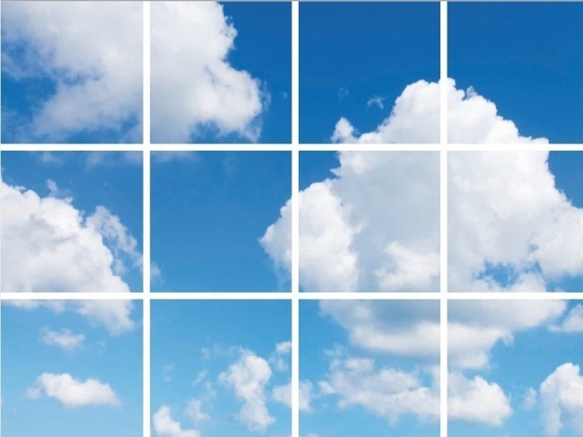 Fotoprint afbeelding Wolken 180x240cm voor 12x 60x60cm led paneel