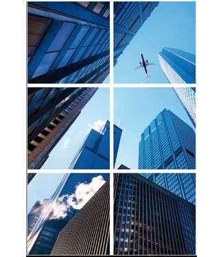 Fotoprint afbeelding Wolkenkrabber 180x120cm voor 6x 60x60cm led paneel