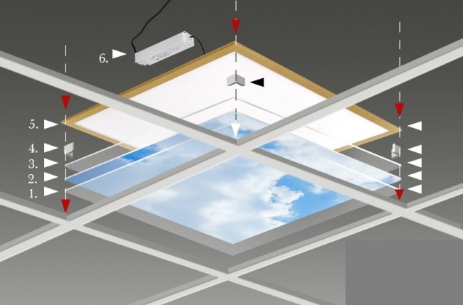 Fotoprint afbeelding Wolkenkrabber 180x120cm voor 6x 60x60cm led paneel, foto 2 van 2