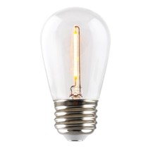 E27 1w Filament Bol Lamp, 40/50 Lumen, Transparante Kap