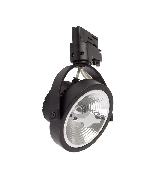 3 Fase Rail Spot AR111, 15w, 800 Lumen, Dimbaar, Zwart Armatuur, 3 Jaar Garantie