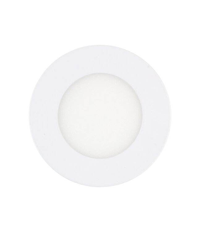UITVERKOOP: LED Downlighter Slim 3w, 230 Lumen, Wit, Aluminium Body, Gatmaat Φ75mm