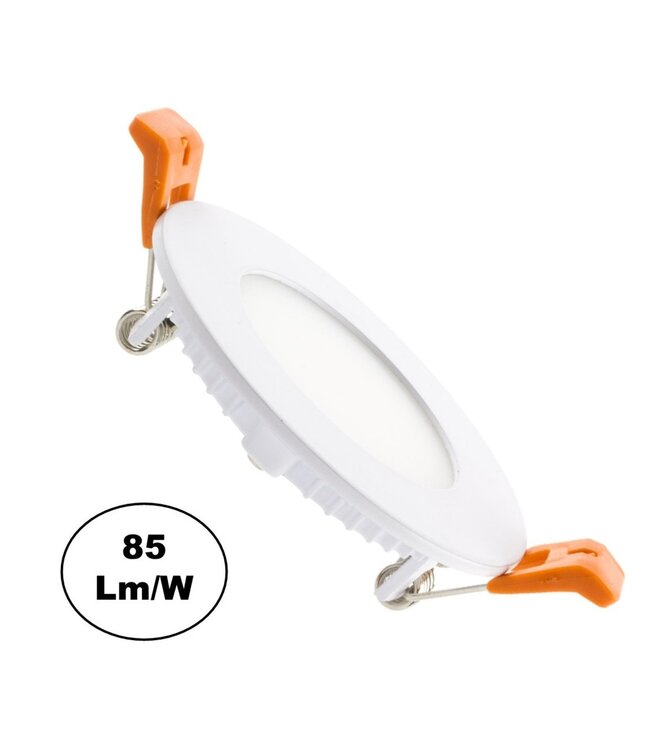 UITVERKOOP: LED Downlighter Slim 3w, 230 Lumen, Wit, Aluminium Body, Gatmaat Φ75mm