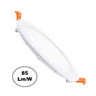 UITVERKOOP: LED Downlighter Slim 9w, 700 Lumen, Wit, Aluminium Body, Gatmaat Φ135mm