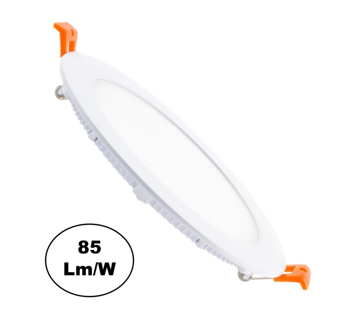 UITVERKOOP: LED Downlighter Slim 9w, 700 Lumen, Wit, Aluminium Body, Gatmaat Φ135mm, foto 2 van 6