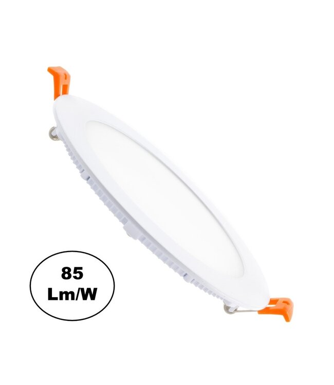 UITVEROOP: LED Downlighter Slim 12w, 960 Lumen, Wit, Aluminium Body, Gatmaat Φ155mm