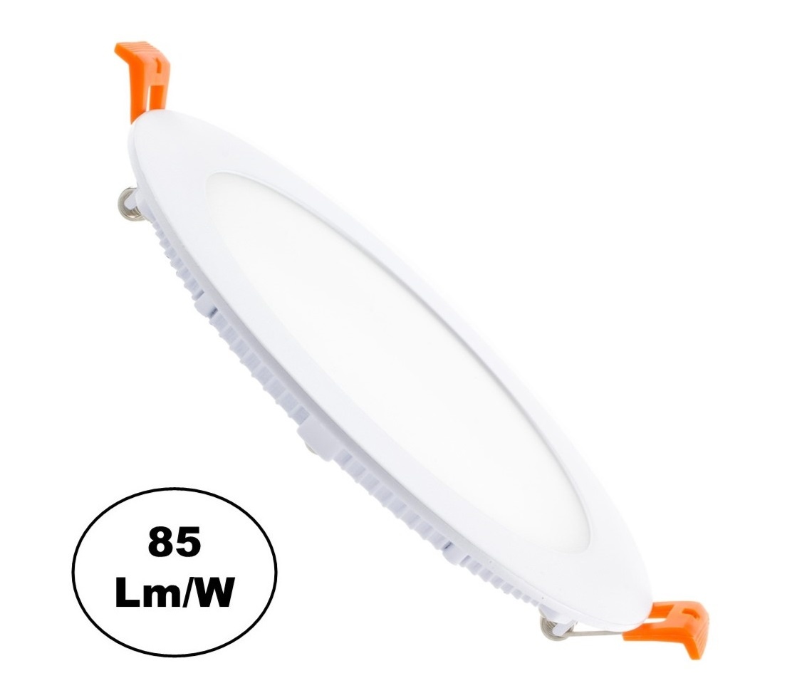 UITVEROOP: LED Downlighter Slim 12w, 960 Lumen, Wit, Aluminium Body, Gatmaat Φ155mm, foto 2 van 6