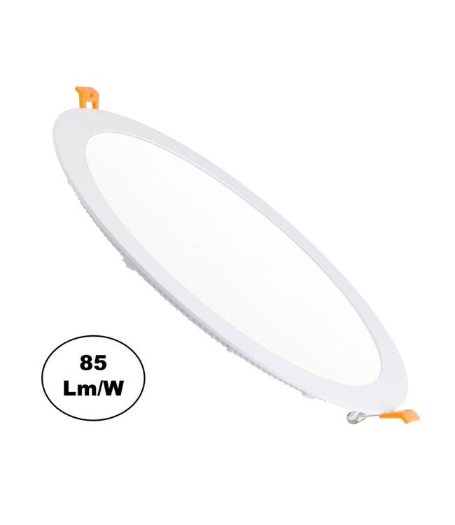 UITVERKOOP: LED Downlighter Slim 24w, 2000 Lumen, Wit, Aluminium Body, Gatmaat Φ285mm