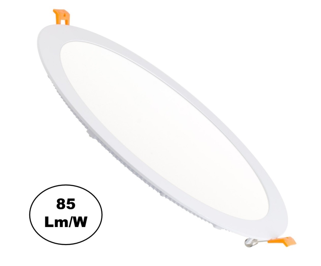 UITVERKOOP: LED Downlighter Slim 24w, 2000 Lumen, Wit, Aluminium Body, Gatmaat Φ285mm, foto 2 van 6