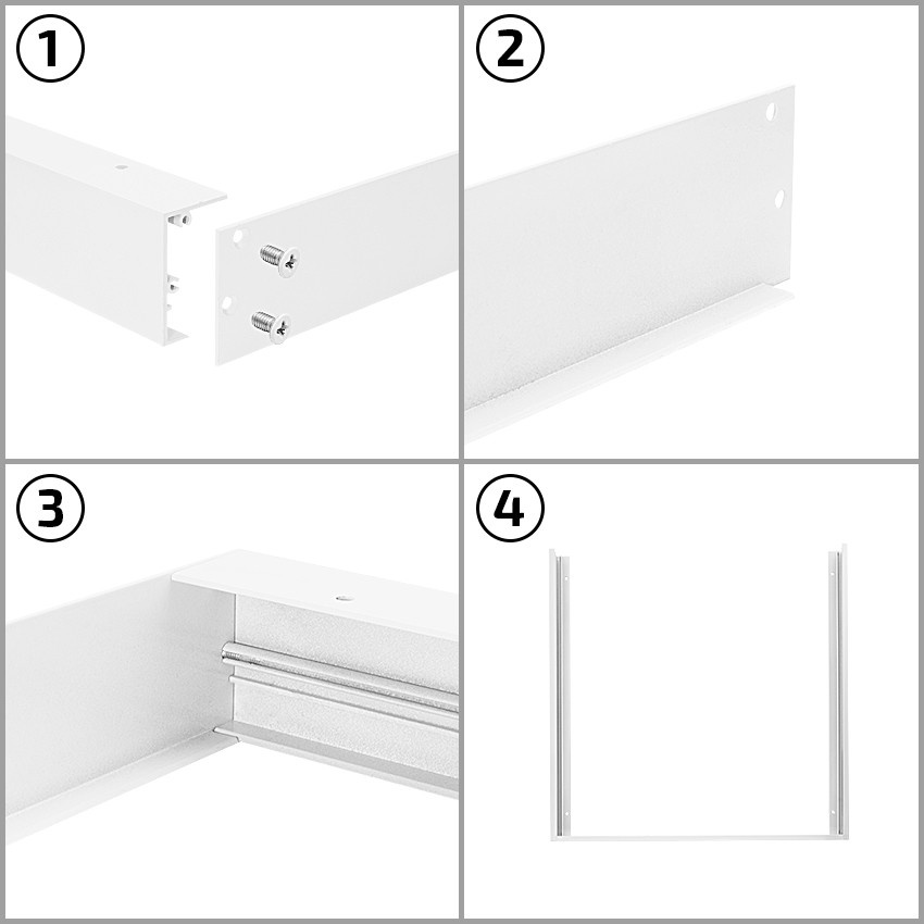 Opbouwframe voor 30x60cm Led Panelen, Wit, foto 4 van 4