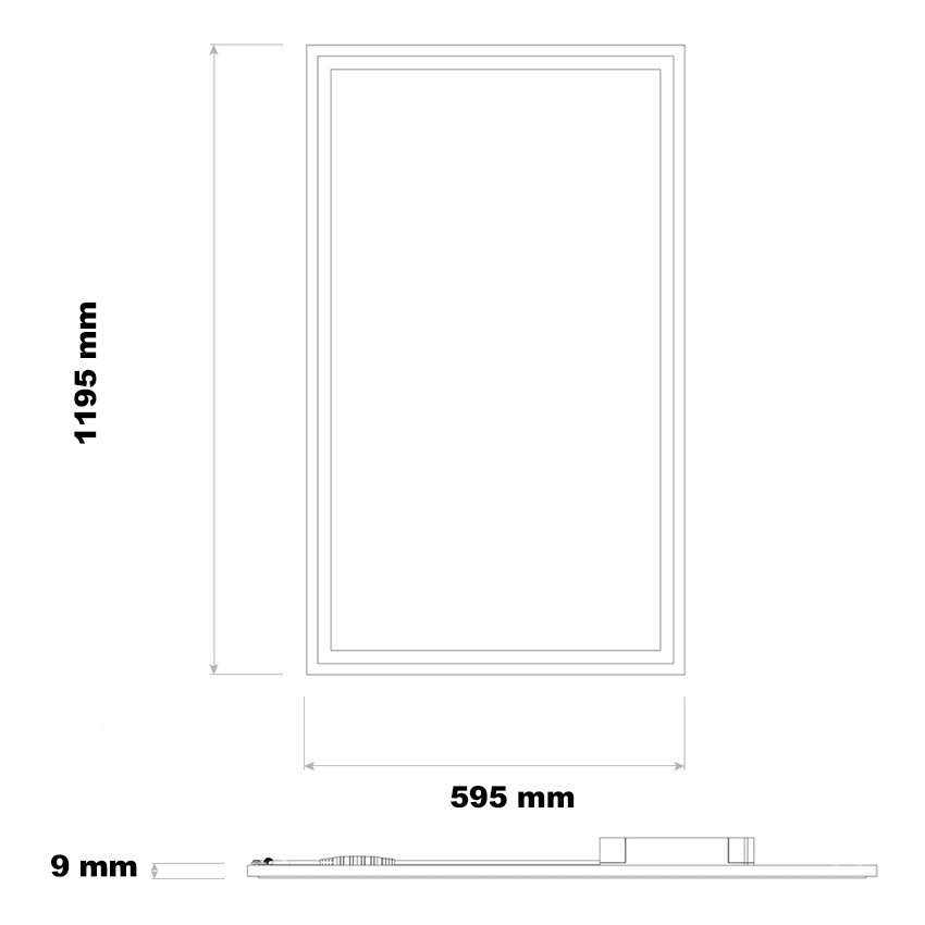 Led Paneel 60x120cm, 72w, 7200 Lumen, Stekkerklaar, 3 Jaar garantie, foto 2 van 6