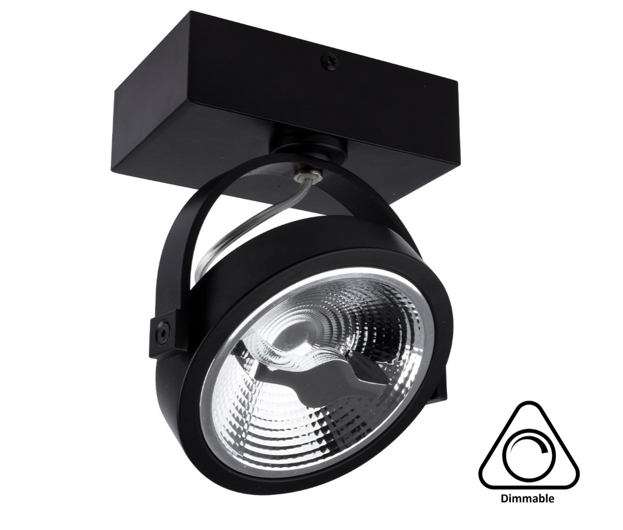Opbouw LED Spot AR111, 15w, 800 Lumen, Dimbaar, Zwart Armatuur, 3 Jaar Garantie, foto 2 van 6
