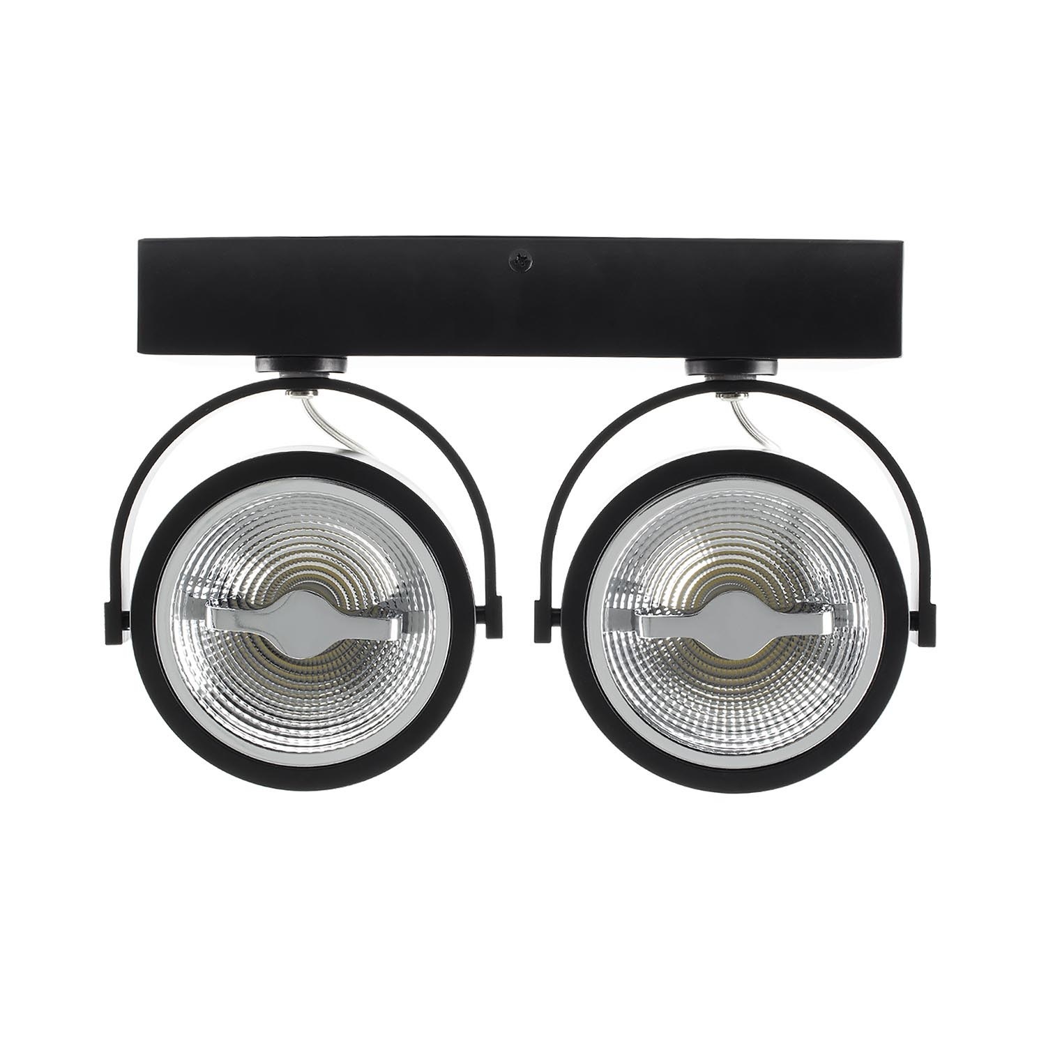 Opbouw LED Spot 2x AR111, 30w, 1600 Lumen, Dimbaar, Zwart Armatuur, 3 Jaar Garantie, foto 4 van 6