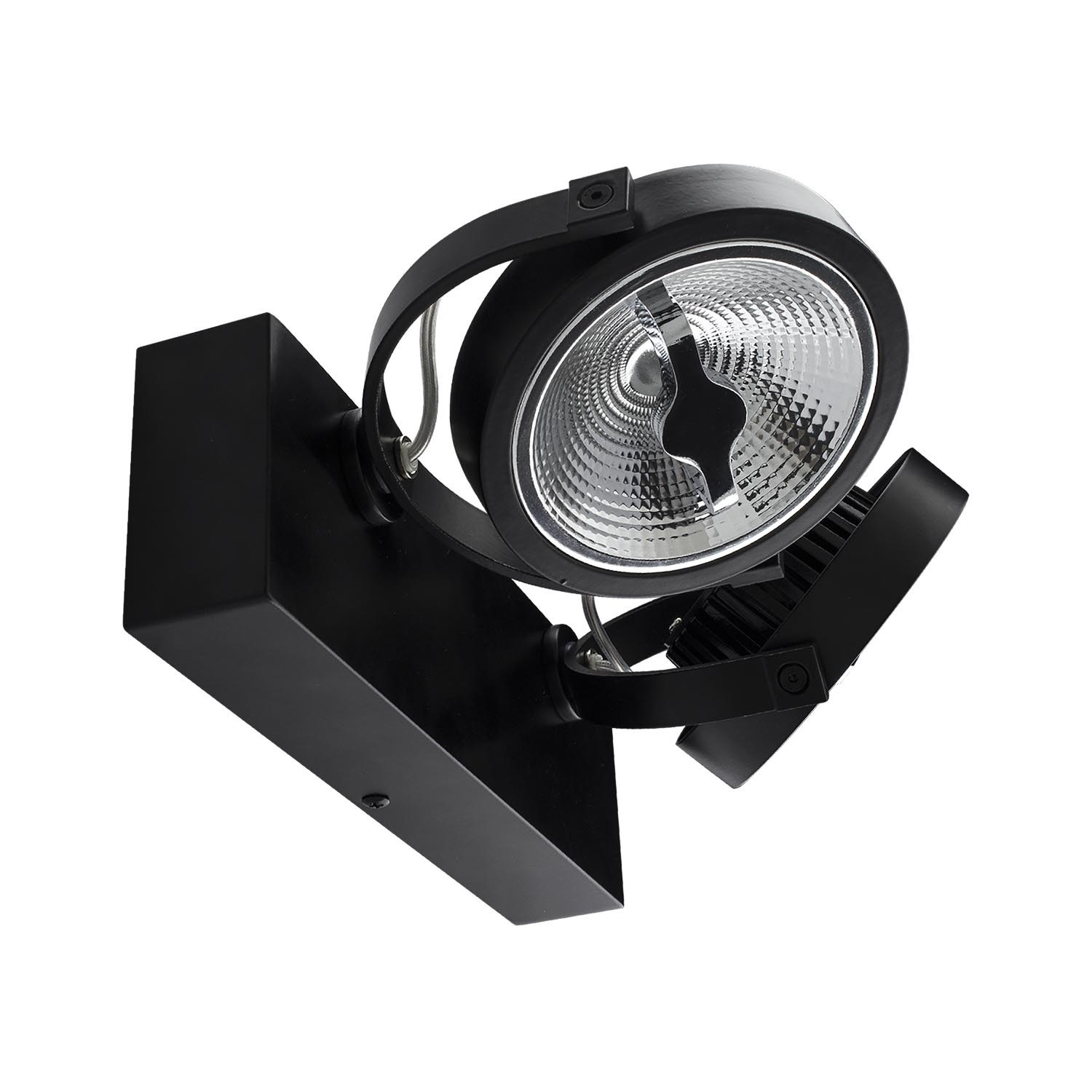 Opbouw LED Spot 2x AR111, 30w, 1600 Lumen, Dimbaar, Zwart Armatuur, 3 Jaar Garantie, foto 5 van 6
