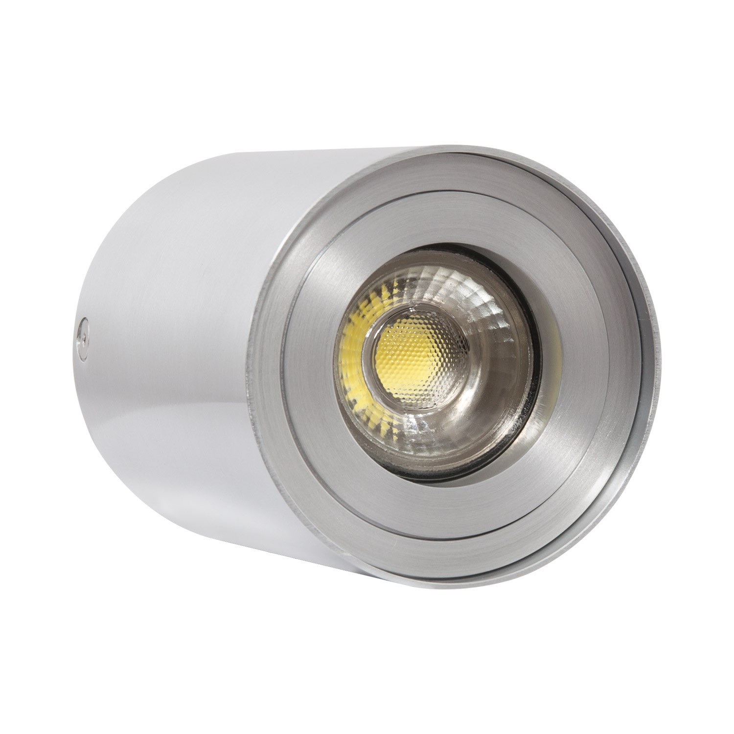 Opbouwarmatuur Rond Ø80x110 mm, Zilver, (1x GU10 spot), foto 3 van 3
