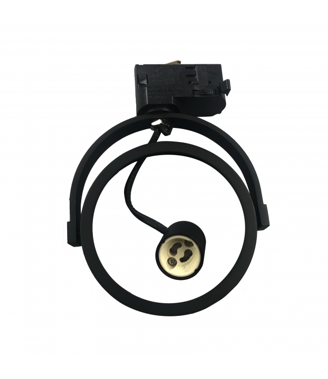 3 Fase Rail armatuur AR111 met GU10 Fitting, Zwartkleurige behuizing