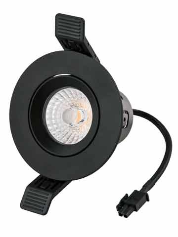 Led Spot Armatuur Mat Zwart, Verdiept, Kantelbaar, IP20, foto 2 van 4
