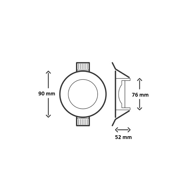 Led Spot Armatuur Mat Zwart, Verdiept, Kantelbaar, IP20, foto 4 van 4