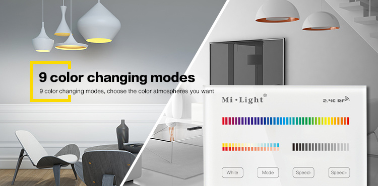 MiBoxer Wandbediening RGB + CCT (230V) - 2.4Ghz - T4W, foto 4 van 6