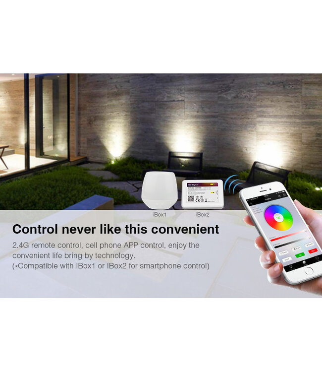 MiBoxer Floodlight 10w RGB + CCT, 2.4Ghz, 750Lumen, IP65, 2 Jaar Garantie - FUTT05