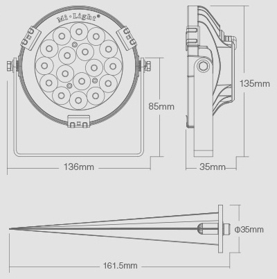 MiBoxer LED Prikspot 9w, RGB+CCT, 2.4Ghz, 700 Lumen, IP65, 24v, 2 Jaar Garantie - FUTCO1, foto 4 van 6