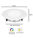 MiBoxer LED Downlighter 6w RGB + CCT, Wifi/RF, 550 Lumen, Gatmaat 95mm, 2 Jaar Garantie