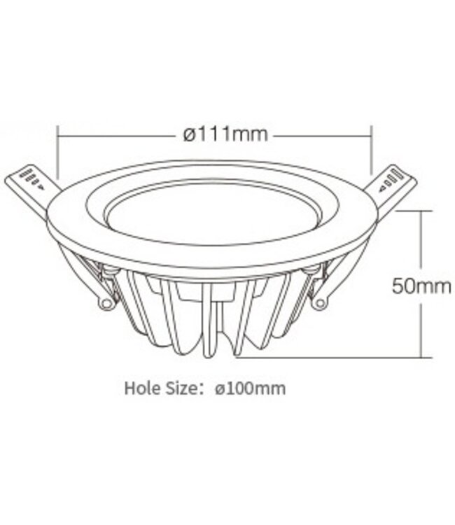 MiBoxer LED Downlighter 6w RGB + CCT, 2.4Ghz, 550 Lumen, IP54, Gatmaat 100mm, 2 Jaar Garantie - FUT063