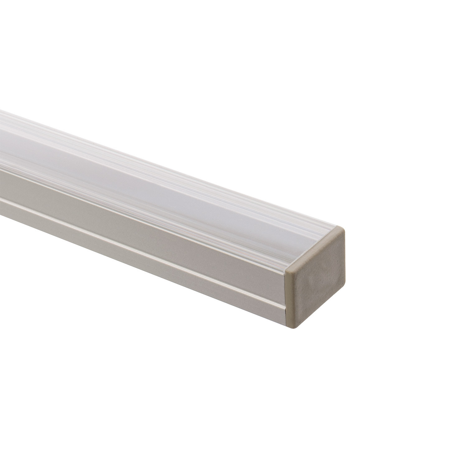 Aluminium Profiel met Heldere deksel voor Eénkleurig Led slang 220v | Lengte: 1 Meter, foto 2 van 3