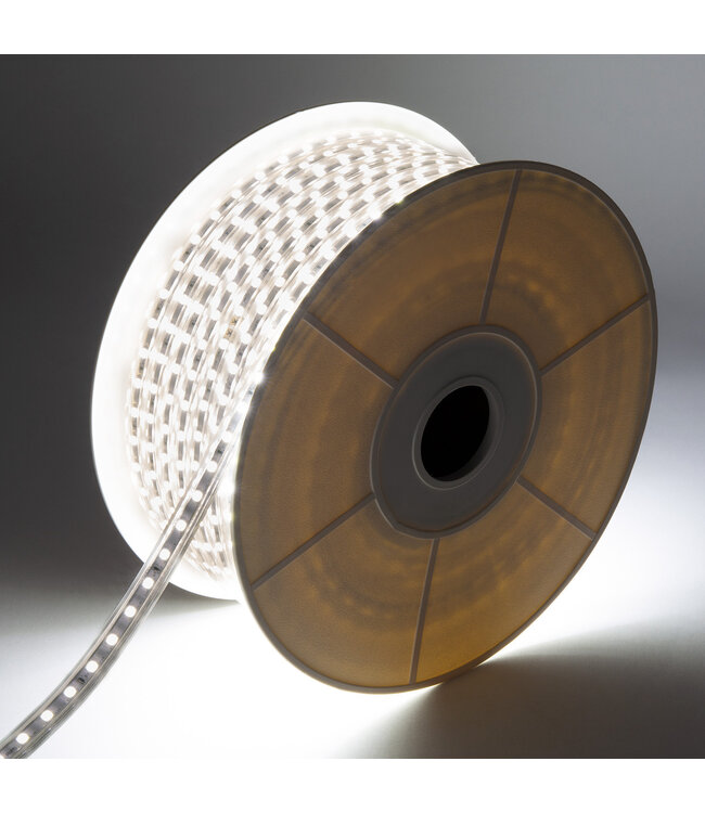 LED Lichtslang 4000K Neutraal Wit, Rol: 50 Meter, 5w/m, 60 leds/m, 500lm/m, IP65, 230V, 2 Jaar Garantie