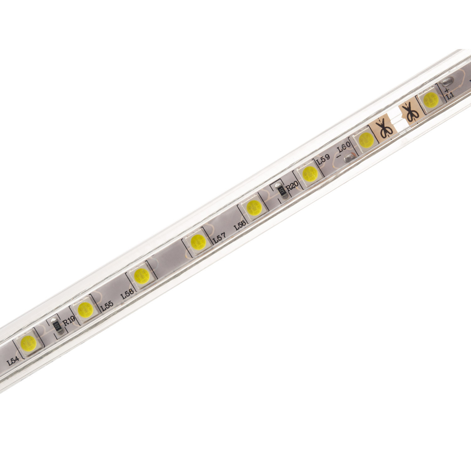 LED Lichtslang 6000K Koel Wit, Rol: 50 Meter, 5w/m, 60 leds/m, 500lm/m, IP65, 230V, 2 Jaar Garantie, foto 3 van 5