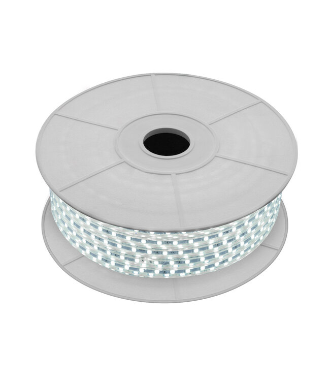 LED Lichtslang 6000K Koel Wit, Rol: 50 Meter, 5w/m, 60 leds/m, 500lm/m, IP65, 230V, 2 Jaar Garantie