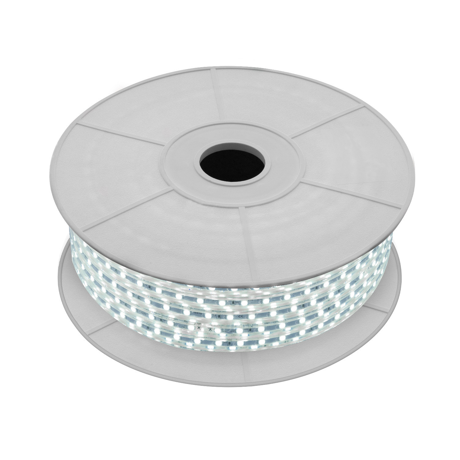 LED Lichtslang 6000K Koel Wit, Rol: 50 Meter, 5w/m, 60 leds/m, 500lm/m, IP65, 230V, 2 Jaar Garantie, foto 5 van 5