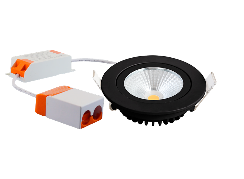 UITVERKOOP: Inbouw LED Spot 5w Flat, 450 Lumen, 2500K, Kantelbaar, IP54, CRI90, Zwart Armatuur, Gatmaat 75mm, 2 Jaar Garantie, foto 3 van 4