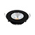 Inbouw LED Spot 5w Flat, 450 Lumen, 2700K, Kantelbaar, IP44, Dimbaar, CRI90, Zwart Armatuur, Gatmaat 72mm, 2 Jaar Garantie