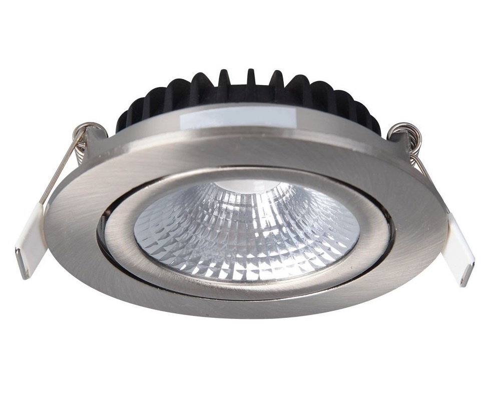 UITVERKOOP: Inbouw LED Spot 5w Flat, 450 Lumen, 4000K, Kantelbaar, IP54, Dimbaar, CRI90, Staal Armatuur, Gatmaat 75mm, foto 5 van 6