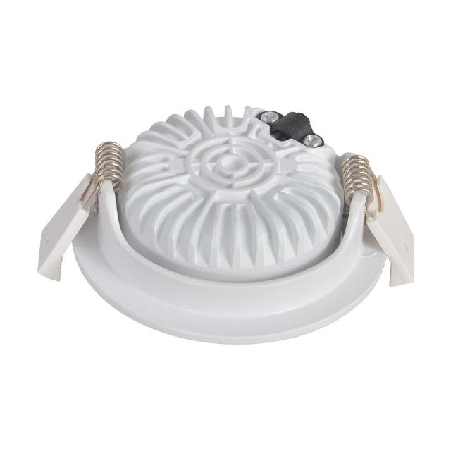 Inbouw LED Spot 5w Flat, 450 Lumen, Dim To Warm, Kantelbaar, IP44, Dimbaar, CRI90, Wit Armatuur, Gatmaat 72mm, 2 Jaar Garantie, foto 2 van 6
