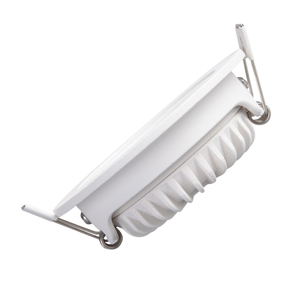 Inbouw LED Spot 5w Flat, 450 Lumen, Dim To Warm, Kantelbaar, IP44, Dimbaar, CRI90, Wit Armatuur, Gatmaat 72mm, 2 Jaar Garantie, foto 5 van 6