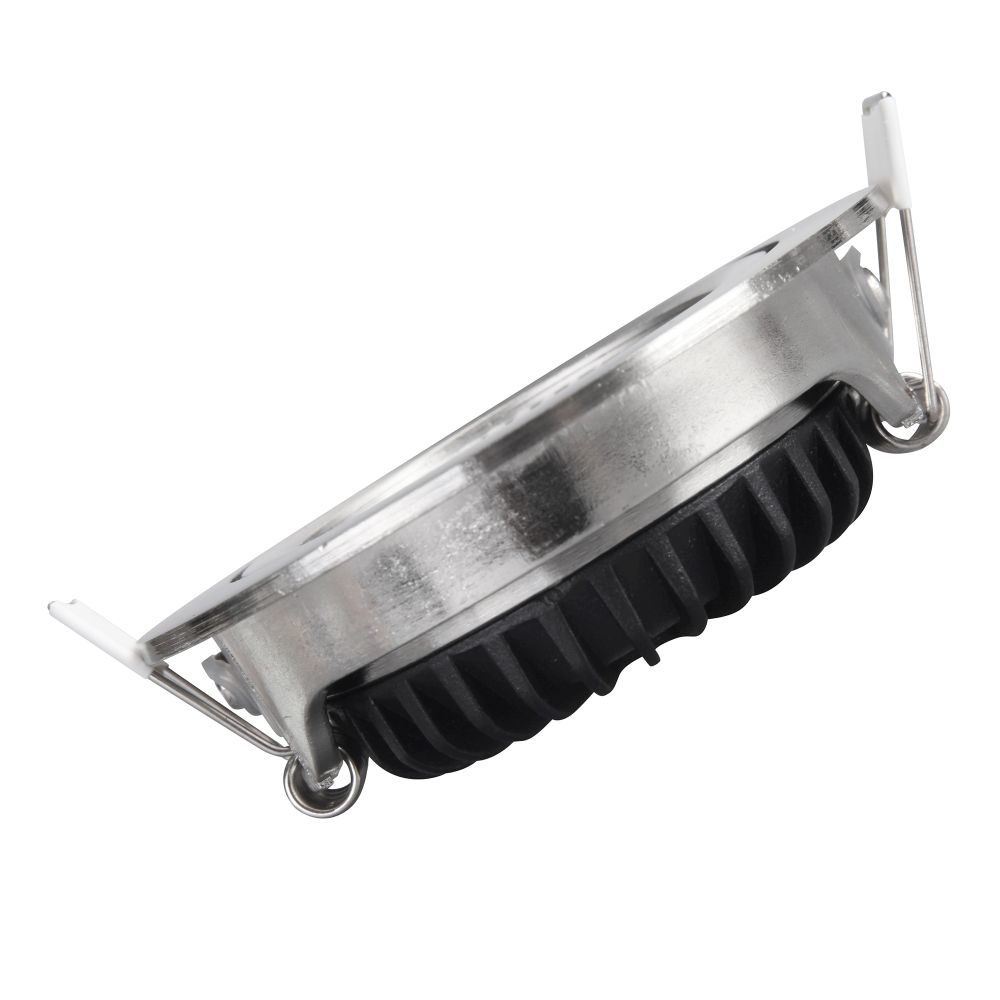 Inbouw LED Spot 5w Flat, 450 Lumen, Dim To Warm, Kantelbaar, IP44, Dimbaar, CRI90, Staal Armatuur, Gatmaat 72mm, 2 Jaar Garantie, foto 2 van 6