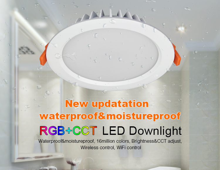 MiBoxer LED Downlighter 15w RGB + CCT, 2.4Ghz, 1200 Lumen, IP54, Gatmaat 175mm, 2 Jaar Garantie - FUT069, foto 3 van 6