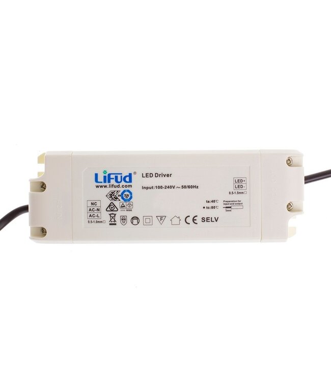 LED Banaanspot 38w, CCT (3000K/4000K/5700K), 4350 lm (114lm/w), Samsung LED, Flikkervrije Lifud Driver, Gatmaat 165mm, CRI90, Wit, 3 Jaar Garantie