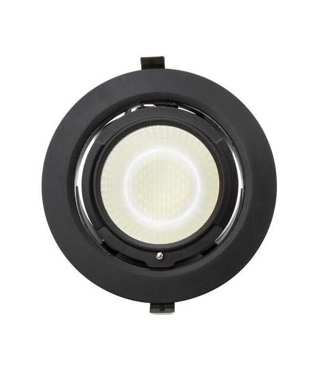 LED Banaanspot 38w, CCT (3000K/4000K/5700K), 4350 lm (114lm/w), Samsung LED, Flikkervrije Lifud Driver, Gatmaat 165mm, CRI90, Zwart, 3 Jaar Garantie